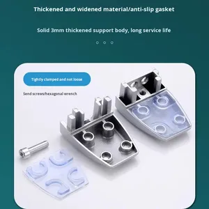 Modern Design Office <b>Desk</b> Side Partition Screen Baffle Clip Buckle Glass Fixed Clip Without Punching for Commercial Use - Product Image 3