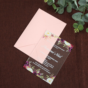 Chine Fabricant Invitations De <span class=keywords><strong>Mariage</strong></span> Acrylique Destination Invitations De <span class=keywords><strong>Mariage</strong></span> avec la Conception Libre - Product Image 5