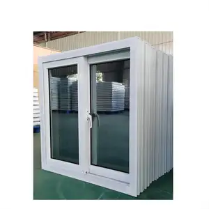 Jendela PVC kualitas terbaik pabrikan Tiongkok dengan jendela geser UPVC plastik perangkat keras