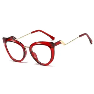 LBAshades Retro ojo de gato Anti-Luz Azul bloqueador transparente gafas de las mujeres de los hombres gafas de marco de gafas de moda