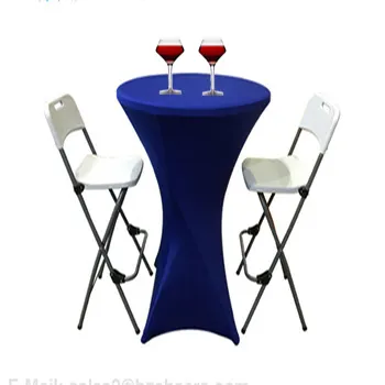 ハイトッププラスチック折りたたみ式丸棒テーブルパーティーやイベントレンタル用のハイバーカクテルポータブルテーブル