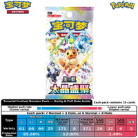 PTCG Packs de Boosters de Cartes Pokémon Chinois Simplifiés – Versions 180/170/160 Série Gemme Écologique Carrée