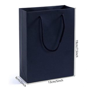 Jewelry <b>Gift</b> Bags Heavy Duty Kraft Paper Bags with Handles <b>Small</b> Shopping Retail Party Eco-friendly Durable Reusable Paper Bag - Product Image 3