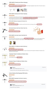 Dài nhôm vòi hoa sen giống cây chổi màu đen có thể thu vào Silicone cửa sổ Cleaner Hot Xe Cửa sổ kính bán buôn sàn gạt nước <span class=keywords><strong>scraper</strong></span> - Product Image 6