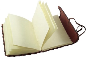 New Era Creative Handmade Vintage Leather Journal Blue <b>Stone</b> Embellishment Luxury Cover Promotional <b>Notebook</b> Corporate Gifting - Product Image 4