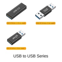 Adaptador USB 3.2 Macho a Hembra, Cable de Extensión con Ángulo Recto de 90 Grados, Conector para PC, Computadora de Escritorio y Portátil, 4 Tipos Incluidos