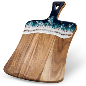 Tagliere di alta qualità da cucina tagliere in legno tagliere in resina epossidica salumi di acacia - Product Image 4