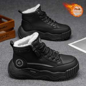 Botas de Nieve para Hombre, Invierno 2025, Tendencia de Moda, Cálidas, Anticongelantes, Impermeables, Antideslizantes, Suela Gruesa, Forro de Terciopelo, Algodón Sintético - Product Image 3