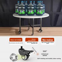 Table à manger ronde pliable et extensible en métal pour petites unités domestiques, mobile et multi-personnes