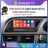 Android 13, Pantalla Táctil de 8.8 Pulgadas, CarPlay, GPS, 4G/WiFi para Audi A4 B8 A4L 2009-2012, Navegación, Radio para Auto con Volante a la Derecha, Reproductor Multimedia