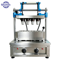 Machine voor het maken van ijshoorntjes, kleine commerciële machine voor het maken van eetbare koffiebekers, machine voor het vullen van ijshoorntjes