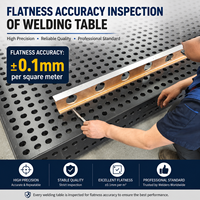 Table de soudage de précision, table de fixation pour soudage 3D avec surface usinée CNC et accessoires de serrage modulaires