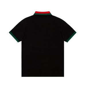 เสื้อโปโลแขนสั้นทรงเข้ารูปผ้าฝ้าย 100% ระบายอากาศได้ดี สไตล์ลำลองหรูหรา แบรนด์ Gu cci รุ่นวินเทจ สำหรับผู้ชาย - Product Image 5