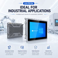 Computadora con Pantalla Táctil de 10.4 Pulgadas Sin Ventilador, Doble LAN, COM, USB para Terminal de Fábrica Inteligente, Compatible con Windows y Linux, PC Industrial