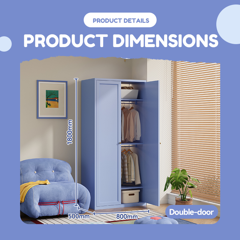 Blue Double Door Wardrobe