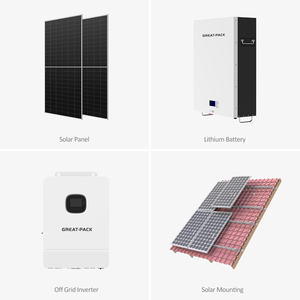 Complete <b>Kit</b> Home 10KW 5KW <b>Off</b> <b>Grid</b> Hybrd Power Battery Storage <b>Solar</b> Energy System - Product Image 2