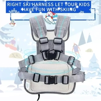 Sangle de ski OEM pour enfants Corde de traction de sécurité sportive Équipement d'entraînement de ski avec sac de poitrine Porte-ski Corde de protection pour débutants