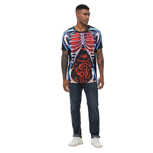 Camiseta gráfica de órganos internos de <span class=keywords><strong>esqueleto</strong></span> masculino con estampado 3D para hombres, divertida camiseta de manga corta con diagrama de estructura humana, camisetas - Product Image 2