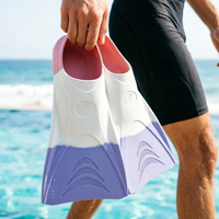 Palmes de plongée en silicone pour l'entraînement au bras de fer et la plongée en apnée, équipement assorti parent-enfant avec poche pour le pied