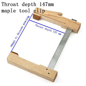 Pince à gorge profonde en fer et bois d'érable massif, fabriquée à la main, pour ponts de guitare, <span class=keywords><strong>violoncelle</strong></span> et violon, fixation en bois en forme de F pour le travail du bois - Product Image 3