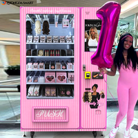 Distributeur automatique de beauté rose 24h/24, très demandé, pour cheveux et cils, avec autocollant personnalisé