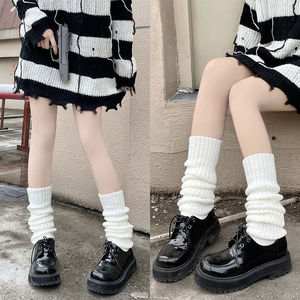 女性の秋/冬ニットパイルソックスショー脚薄い厚い脚スパイスすべてシンプルな脚カバー暖かい靴下 - Product Image 6