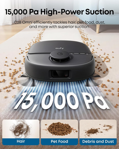 Eufy C28, Robot Aspirador Inteligente con Autolimpieza, 15,000 Pa de Succión, LDS, Inalámbrico, para Limpieza en Seco y Húmedo - Product Image 1