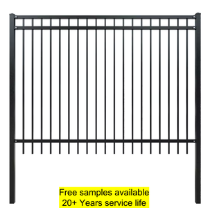 Bán nóng 6ft đen sơn tĩnh điện nhôm thép hình ống cổng đường lái xe 3 phong cách đường sắt bảo trì thấp hàng rào an ninh nhà - Product Image 3