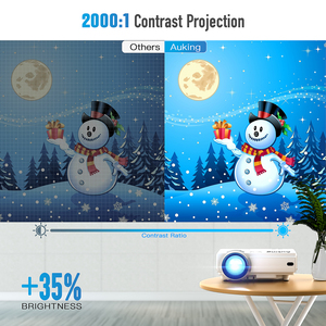 720p Rạp hát tại nhà video chiếu, auking chiếu, Tương thích với/USB/VGA/AV/điện thoại thông minh/TV Box/máy tính xách tay - Product Image 4