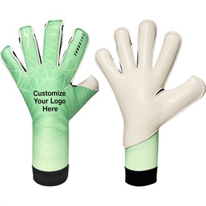 Gants de gardien de but de qualité supérieure, vert et blanc, paume en PU, antidérapants, protection des doigts, doigts entièrement couverts, équipement sportif unisexe - Product Image 4