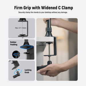 Soporte <span class=keywords><strong>de</strong></span> Escritorio Metálico NEEWER NK002 con 2 Cabezales <span class=keywords><strong>de</strong></span> Bola y Super Clamp para Cámara, Accesorio para <span class=keywords><strong>Estudio</strong></span> Fotográfico NK002 - Product Image 4
