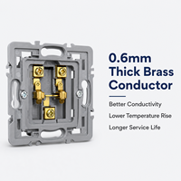 Prise murale de données RJ45 Cat6 PHIDIAS conforme aux normes européennes, prise modulaire unipolaire pour informations, certifiée CE, 10A/16A 250V