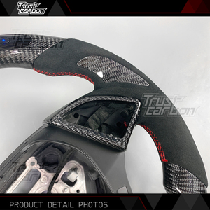 Volante de Fibra de Carbono Personalizado con LED, Estilo Mejorado para Chevrolet <span class=keywords><strong>Camaro</strong></span> RS SS ZL1 LT1 Edición <span class=keywords><strong>Hot</strong></span> <span class=keywords><strong>Wheels</strong></span> 2016-2022 - Product Image 4