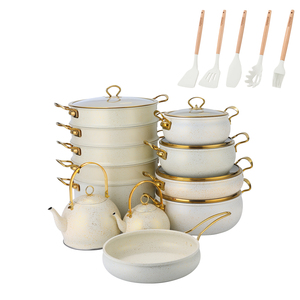 Juego <span class=keywords><strong>de</strong></span> utensilios <span class=keywords><strong>de</strong></span> cocina <span class=keywords><strong>de</strong></span> 24 piezas estilo turco, antiadherente, <span class=keywords><strong>de</strong></span> aluminio, con revestimiento <span class=keywords><strong>de</strong></span> piedra médica, que incluye sartén, <span class=keywords><strong>olla</strong></span> para sopa y cacerola para leche, para el hogar - Product Image 6