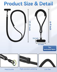 Correa Antirrobo Ajustable Universal de Poliéster para Teléfono, Larga, para Cuello y Muñeca, para Mujeres, Viajes, Aire Libre, iPhone, <span class=keywords><strong>Android</strong></span> - Product Image 2
