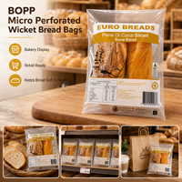 Sacs à pain micro-perforés en LDPE, CPP, OPP compatibles avec les machines d'emballage automatiques pour l'emballage de boulangerie