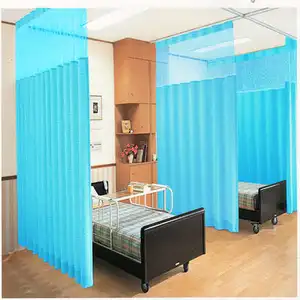 Flame Retardant And Antibacterial Medical Curtain Partitions Hospital Bed Cubicle Curtains