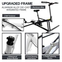 Vélo aquatique gonflable Long Pontoon pour 1 personne, cadre en aluminium avec tapis flottant avant en Drop Stitch, pliable, pour la mer, de Chine, Lumark