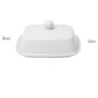 Beurrier en céramique et porcelaine de style moderne avec couvercle écologique, forme rectangulaire, certifié ISO9001 pour une utilisation en camping en plein air