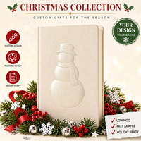 Carnet personnalisé A5 en lin brillant avec logo en relief, reliure cousue, 80 feuilles, cadeau d'entreprise pour Noël