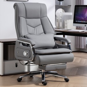 Silla Ejecutiva de Cuero Vacuno de Lujo, Diseño Contemporáneo, Altura Ajustable, Giratoria, para Directores y Gerentes - Product Image 2