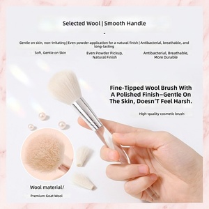 Brocha de Maquillaje de Aplicación Suave, Cerdas Ligeras, Mango de Plástico, Herramienta para Difuminar, Contornear y Aplicar Corrector Facial - Product Image 4
