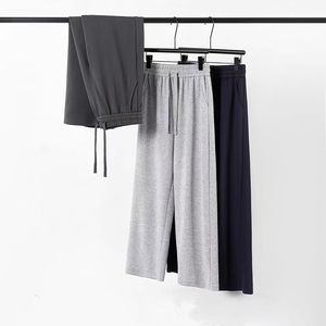 Wholesale Casual Sweatpants Wide Leg <b>Stack</b> Polyester Elastic Heavyweight Mid Waist <b>Jogger</b> Straight Leg Trousers Men - Product Image 1