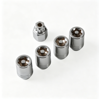 Chrome Lug Nut Locks Carbon Steel Yuhui WL302 M12x1.5 M14x1.5 Universal Automotive Aftermarket Wheels New Condition 4+1 Wheel
