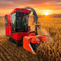 Machine de récolte et de hachage d'ensilage à disques indépendants 4QZL-8 Crawler 180HP