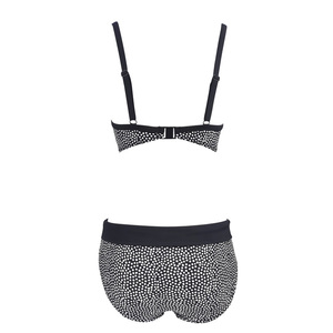 <span class=keywords><strong>Maillot</strong></span> <span class=keywords><strong>de</strong></span> <span class=keywords><strong>bain</strong></span> <span class=keywords><strong>de</strong></span> plage personnalisé à pois blancs pour femmes, ensemble bikini deux pièces avec haut à nœud papillon et <span class=keywords><strong>bas</strong></span> triangle, bretelles réglables - Product Image 2