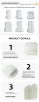 Boîte à hamburger personnalisable en bagasse de canne à sucre, compatible micro-ondes, 6 pouces, pour traiteur et pique-nique