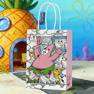 Bolsas de Regalo de Papel con Diseño de <span class=keywords><strong>Bob</strong></span> <span class=keywords><strong>Esponja</strong></span>, Personaje de Dibujos Animados, para Fiestas de Cumpleaños Infantiles - Product Image 4