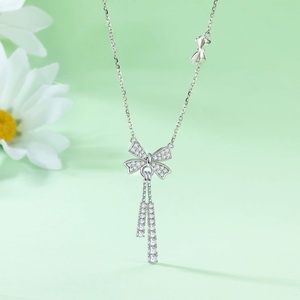 Nuevo Collar de Diseño con Circonita Cúbica, Collar con Cadena de Nudo, Collar de Plata de Ley 925 para Mujer - Product Image 5