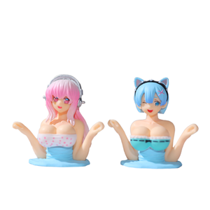 ของเล่นตัวการ์ตูนอะนิเมะ Kawaii ODM <span class=keywords><strong>REM</strong></span> ซูเปอร์โซนิโคเซ็กซี่ของตกแต่งรถโมเดลการ์ตูนพีวีซีของตกแต่งหุ่นเขย่าหน้าอก - Product Image 4